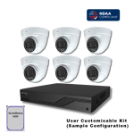 indyVision 8CH 6 X 6MP IV-IPC-T6M0-AI-LED-0280 CCTV Kit with HDD Customiseable NDIS