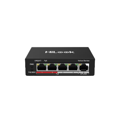 HiLook NS-0105P-35(B) 4 Port Fast Ethernet Unmanaged POE Switch