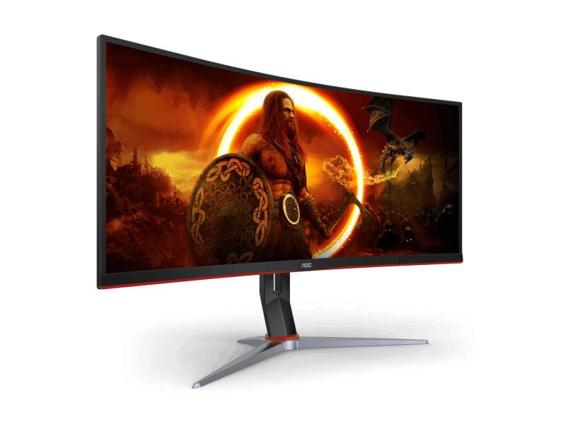 AOC 34" (21:9) Curve Led, 5ms,144hz, Adaptive Sync, Hdmi(2), Dp(2), Usb, H/adj - Image 3